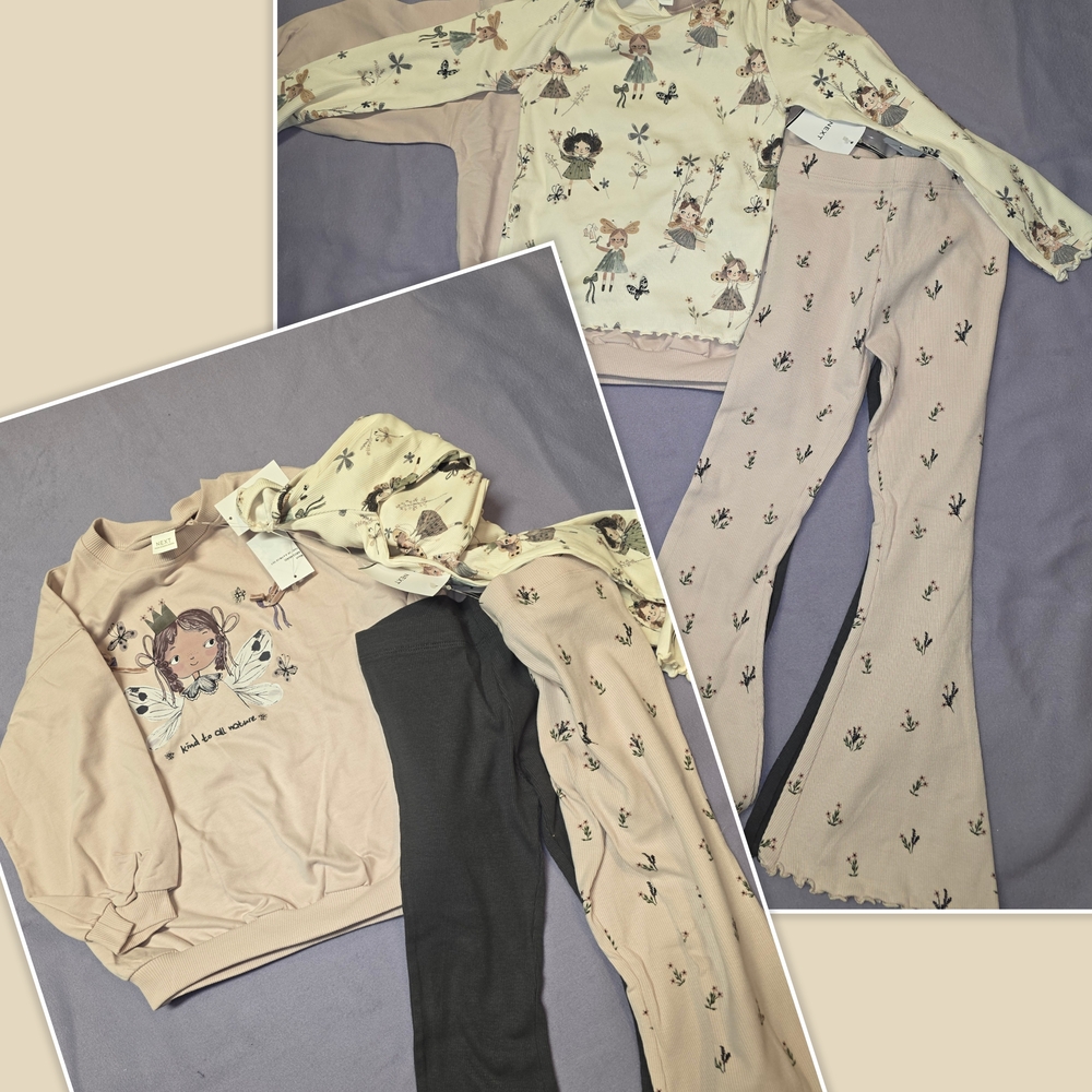 Next Kids Matching Set - Cream and Black